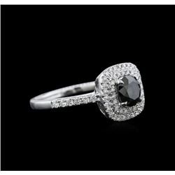 1.23ctw Black Diamond Ring - 14KT White Gold