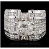 Image 2 : 18KT White Gold 12.74ctw Diamond Ring