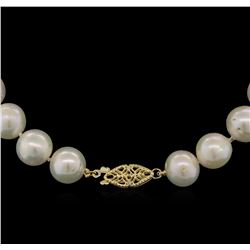 11MM Freshwater Pearl Necklace With 14KT Yellow Gold Clasp