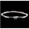 Image 2 : 14KT White Gold 2.38ctw Sapphire and Diamond Bracelet