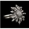 Image 1 : 14KT White Gold 0.37ctw Diamond Ring
