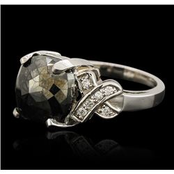 14KT White Gold 2.98ctw Black Diamond Ring