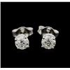 Image 1 : 0.95ctw Diamond Stud Earrings - 14KT White Gold