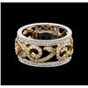 Image 2 : 18KT Two-Tone Gold 0.71ctw Diamond Ring