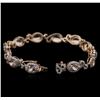 Image 3 : 8.33ctw Morganite and Diamond Bracelet - 14KT Rose Gold