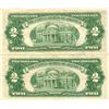 Image 6 : Lot of 10 Assorted United States Red Seal $2 Bills
