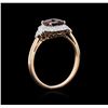 Image 3 : 14KT Rose Gold 0.90ct Tourmaline and Diamond Ring