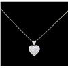 Image 2 : 14KT Yellow Gold 0.85ctw Diamond Heart Pendant With Chain