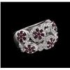 Image 1 : 1.97ctw Ruby and Diamond Ring - 14KT White Gold