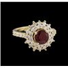 Image 1 : 1.62ct Ruby and Diamond Ring - 14KT Yellow Gold