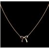 Image 2 : 14KT Rose Gold Bow Necklace