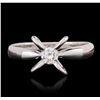Image 1 : 18KT White Gold 0.25ct Round Cut Diamond Ring
