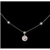 Image 2 : 0.32ctw Diamond Necklace - 14KT White Gold