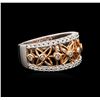 Image 1 : 14KT Two-Tone Gold 0.50ctw Diamond Ring