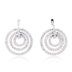 14KT White Gold 2.81ctw Diamond Earrings