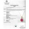 Image 3 : 6.98ctw Ruby and Diamond Pendant With Chain - 14KT Two-Tone Gold