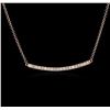 Image 1 : 14KT Rose Gold 0.84ctw Diamond Necklace