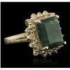Image 2 : 14KT Yellow Gold 10.80ct Emerald and Diamond Ring