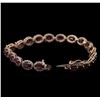 Image 3 : 19.03ctw Ruby and Diamond Bracelet - 14KT Rose Gold