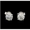 Image 1 : 1.59ctw Diamond Stud Earrings - 14KT White Gold