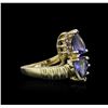 Image 1 : 14KT Yellow Gold 2.00ctw Tanzanite and Diamond Ring