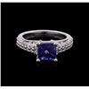 Image 2 : 2.58ct Tanzanite and Diamond Ring - 14KT White Gold