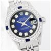 Image 1 : Ladies Rolex Stainless Steel Diamond and Sapphire Datejust Wristwatch