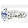 Image 6 : Ladies Rolex Stainless Steel Diamond and Sapphire Datejust Wristwatch