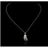 Image 2 : 14KT Yellow Gold 1.20ctw Diamond Pendant With Chain