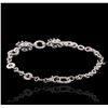Image 3 : 14KT White Gold 2.56ctw Sapphire and Diamond Bracelet
