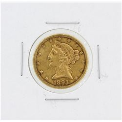 1893-CC $5 XF Liberty Head Half Eagle Gold Coin