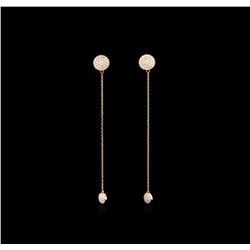 0.95ctw Diamond Earrings - 14KT Rose Gold