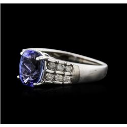 14KT White Gold 2.32ct Tanzanite and Diamond Ring