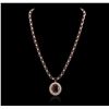 Image 2 : 14KT Yellow Gold 40.78ctw Ruby and Diamond Necklace