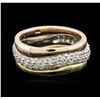 Image 1 : 14KT Tri-Color Gold 0.49ctw Diamond Ring