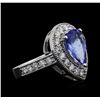 Image 1 : 14KT White Gold 3.04ct Tanzanite and Diamond Ring