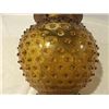 Image 2 : Amber Hob Nail Glass Hanging Lamp