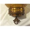 Image 3 : Amber Hob Nail Glass Hanging Lamp