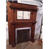 Image 1 : Oak Mantel and Fireplace Front