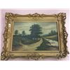 Image 1 : Antique Oil Painting with Gold Gilt Frame