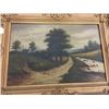 Image 5 : Antique Oil Painting with Gold Gilt Frame
