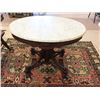 Image 1 : Victorian Oval Marble Top Parlor Table
