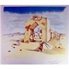 Image 1 : Dali "Paranoiac Village" Limited Edition Lithograph W/Coa, 33"x22.5"