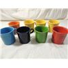 Image 1 : LOT 8 FIESTA WARE COFFEE MUGS CUPS