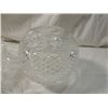 Image 4 : LOT 4 CUT PRESSED GLASS PRISM ROSE BOWL MORE