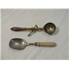 Image 1 : PAIR PRIMITIVE KITCHEN ICE CREAM SCOOP SPOON