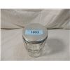 Image 2 : ANTIQUE VINTAGE GLASS COFFEE CANISTER WITH LID