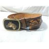 Image 1 : WESTERN COWBOY LEATHER BELT AND BUCKLE HORSE