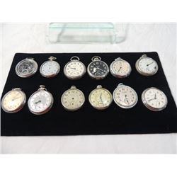 BOX LOT 12 POCKET WATCHES POCKETWATCHES