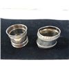 Image 1 : LOT 2 SILVERPLATE SILVER TONE NAPKIN RINGS